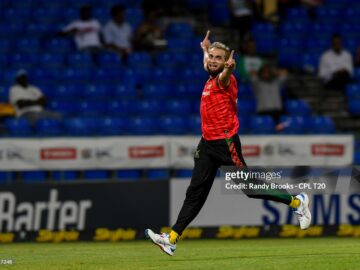 Imran Tahir celebration in the Caribbean Premier League