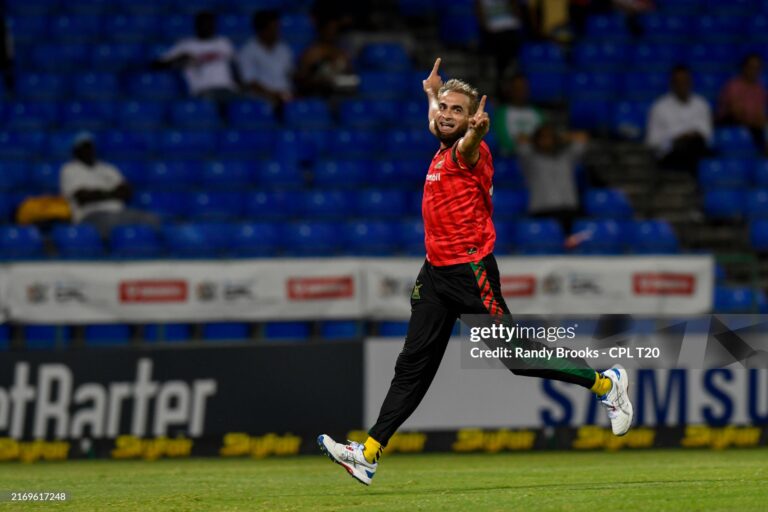 Imran Tahir celebration in the Caribbean Premier League