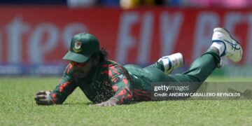 Jaker Ali in the third Bangladesh vs West Indies T20